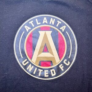MLS Atlanta United FC T-Shirt Kids Medium 10/12 Black Excellent Soccer Graphic